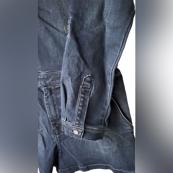 Bebe Surplice Utility Romper-Denim - Picture 3 of 7